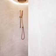Shower detail inside Hampstead Town House by Hayhurst and Co