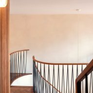 Upper landing inside Hampstead Town House by Hayhurst and Co