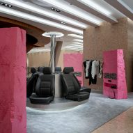 Brutalist cassette listening booth in Berlin's KaDeWe unlocks "music you can't find on Spotify"