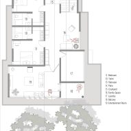 Plan of House Beyond the Mango Trees by InLe Architects