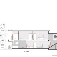 Section of House Beyond the Mango Trees by InLe Architects