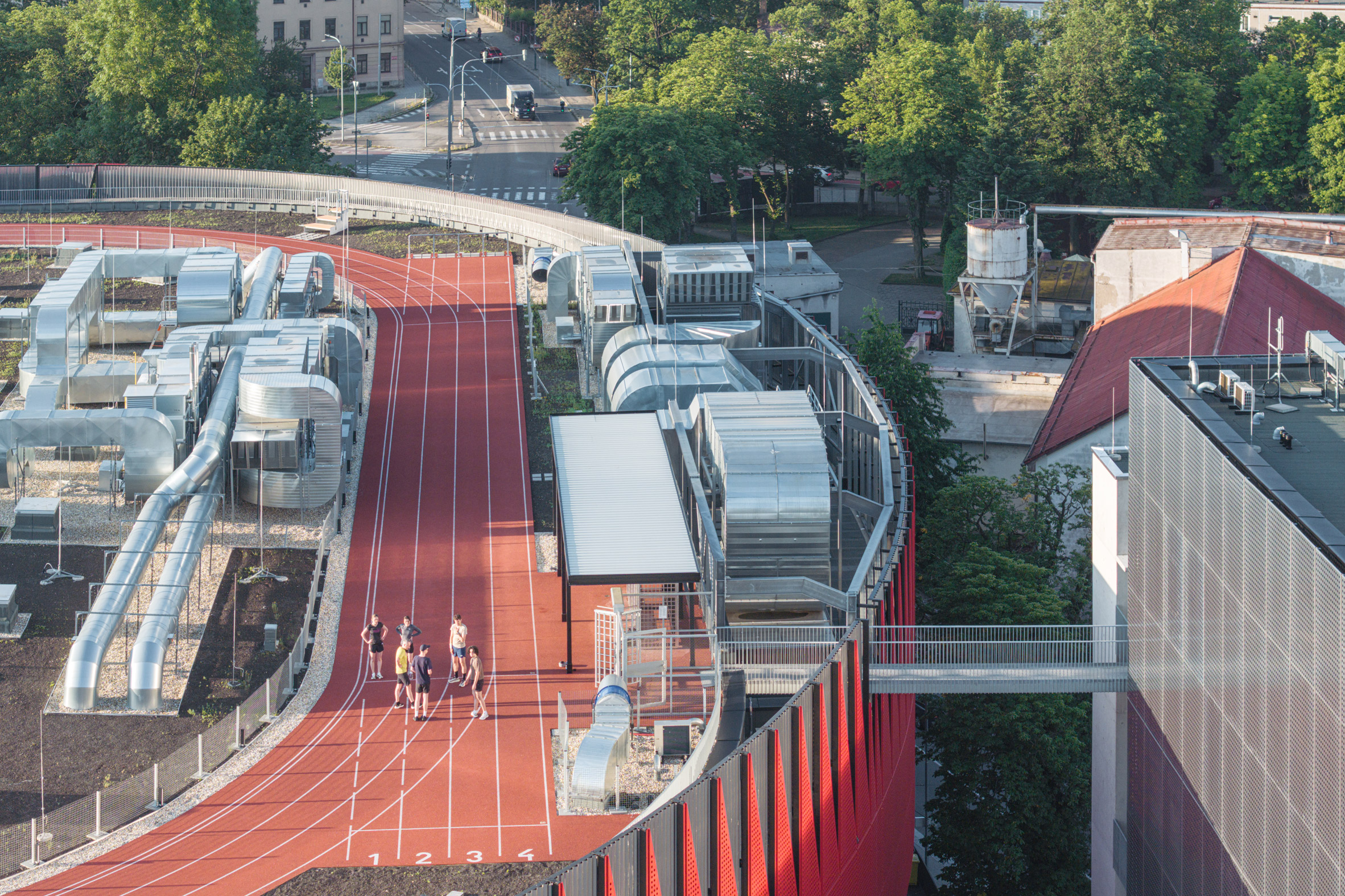 rooftop running track