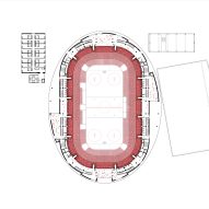 Third floor plan of Jihlava Municipal Arena by Chybik + Kristof