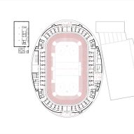 Fifth floor plan of Jihlava Municipal Arena by Chybik + Kristof