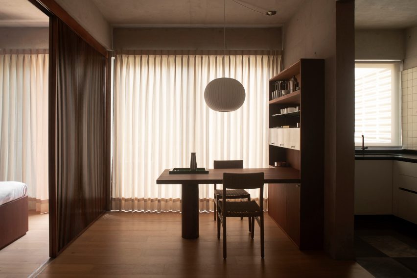 Bespoke furniture and efficient spatial layout designed to maxmise a compact footprint