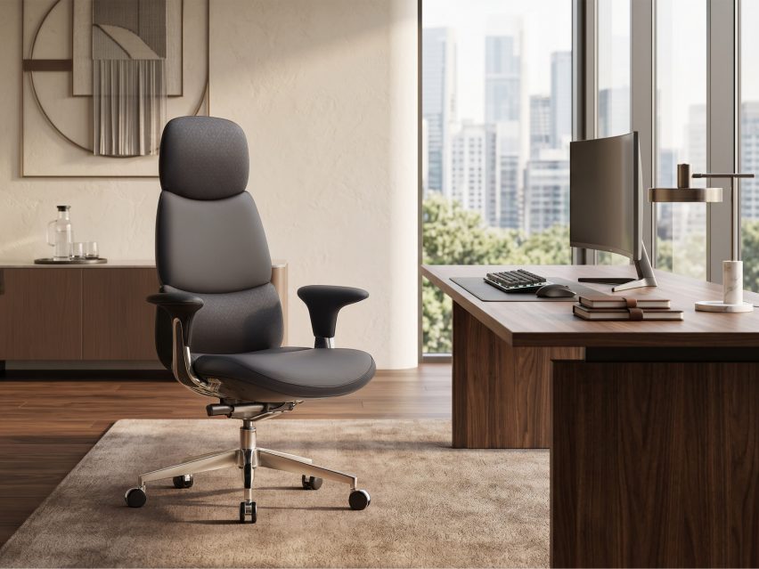 Nyla leather chair by Omidi