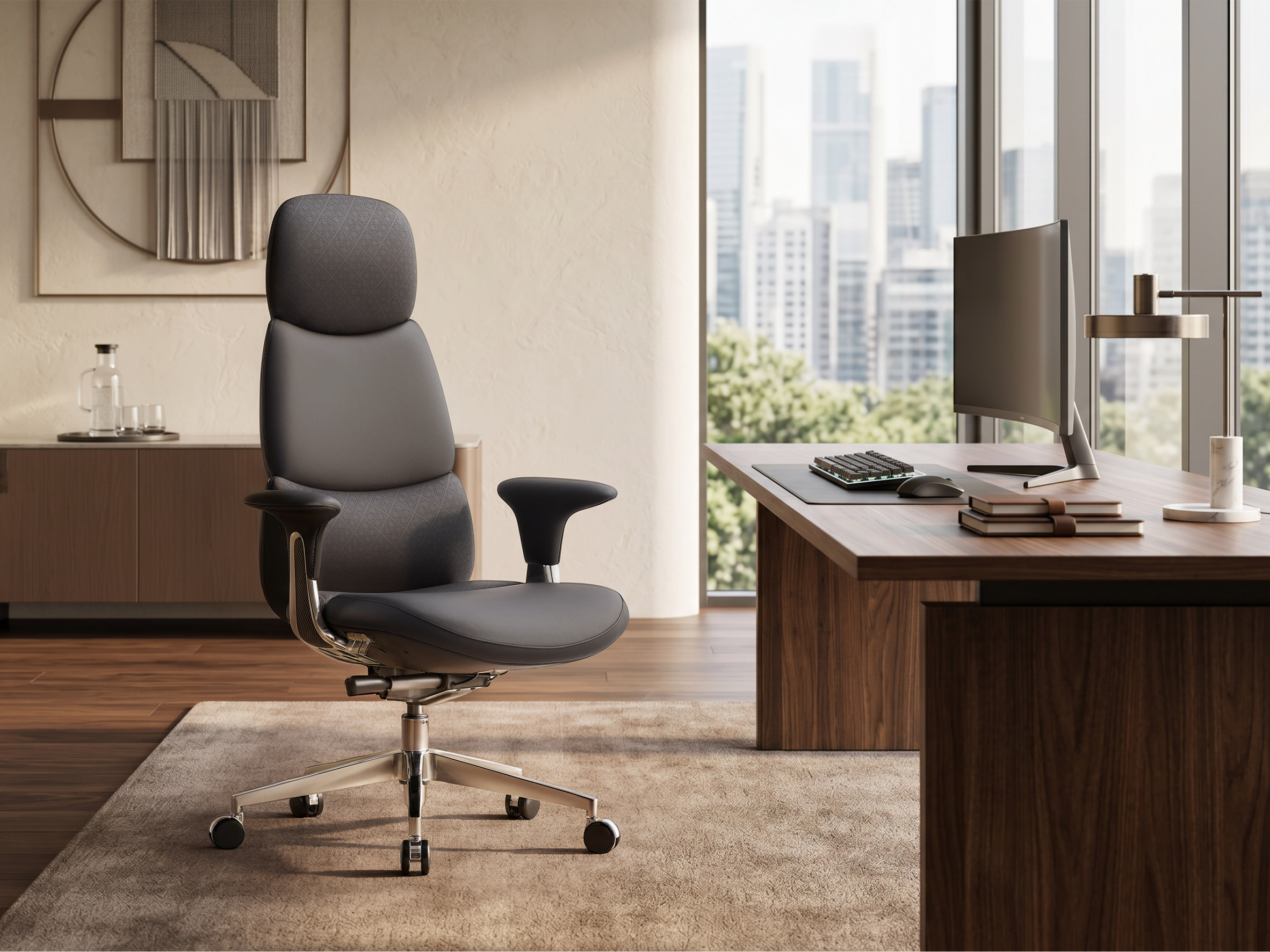 Nyla leather chair by Omidi