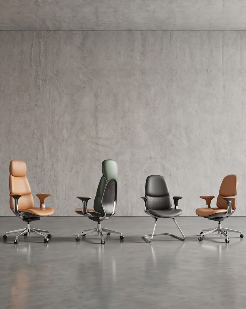 Nyla leather chair by Omidi