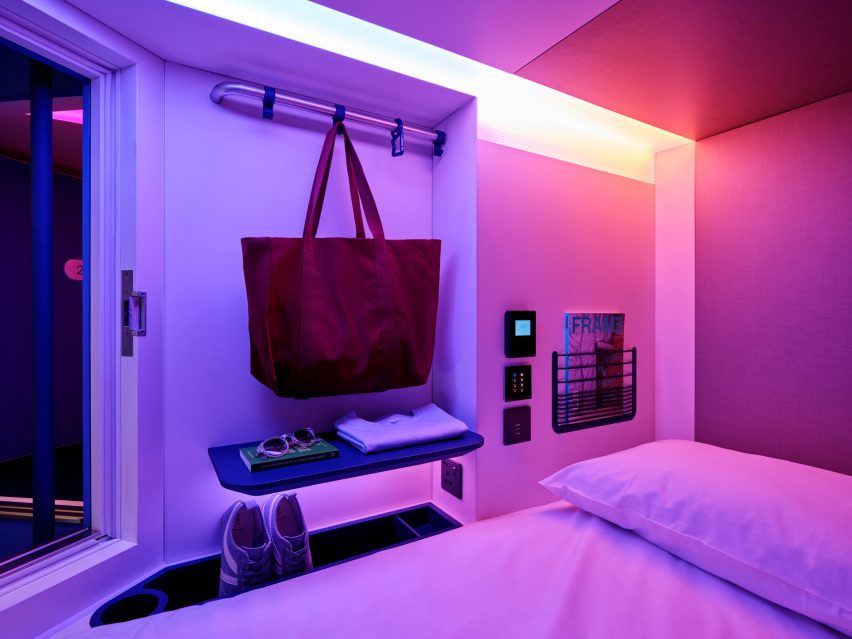 Capsule hotel interior