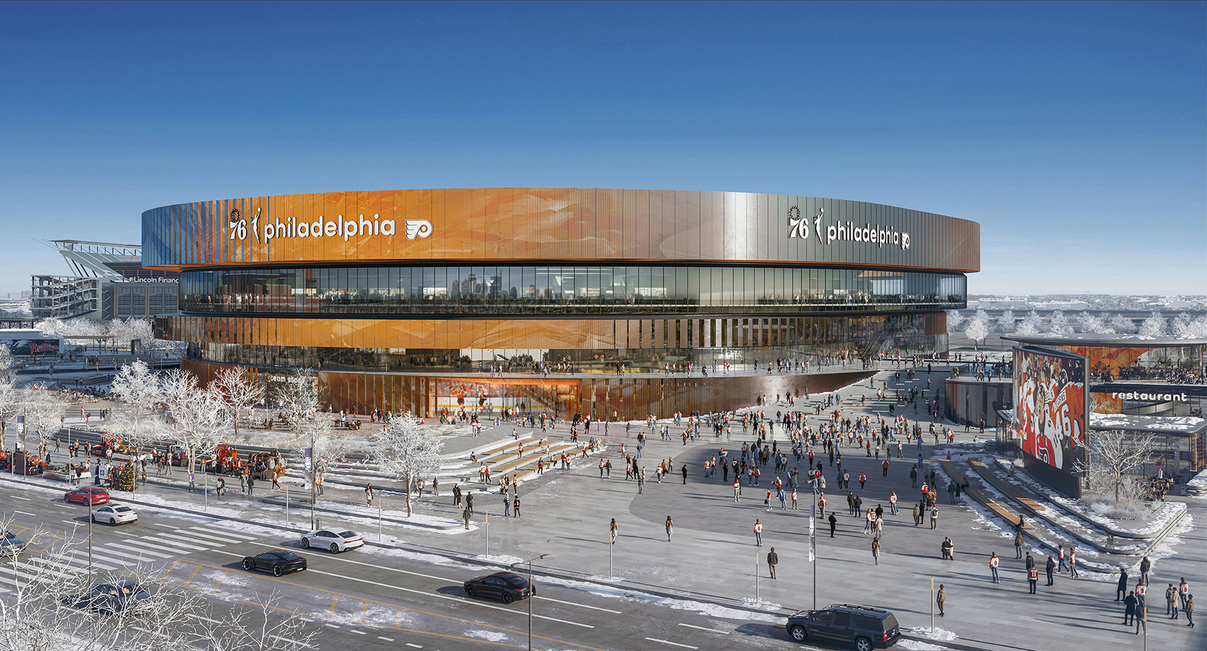 New 76ers/Flyers arena rendering