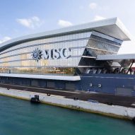 Arquitectonica designs world's largest cruise terminal to "mirror directionality" of ships