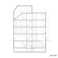 Section of Shin Nakano Trapezoidal by Ryuichi Sasaki Architecture