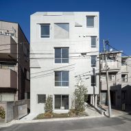 Ryuichi Sasaki Architecture uses trapezoid motifs for concrete housing in Tokyo