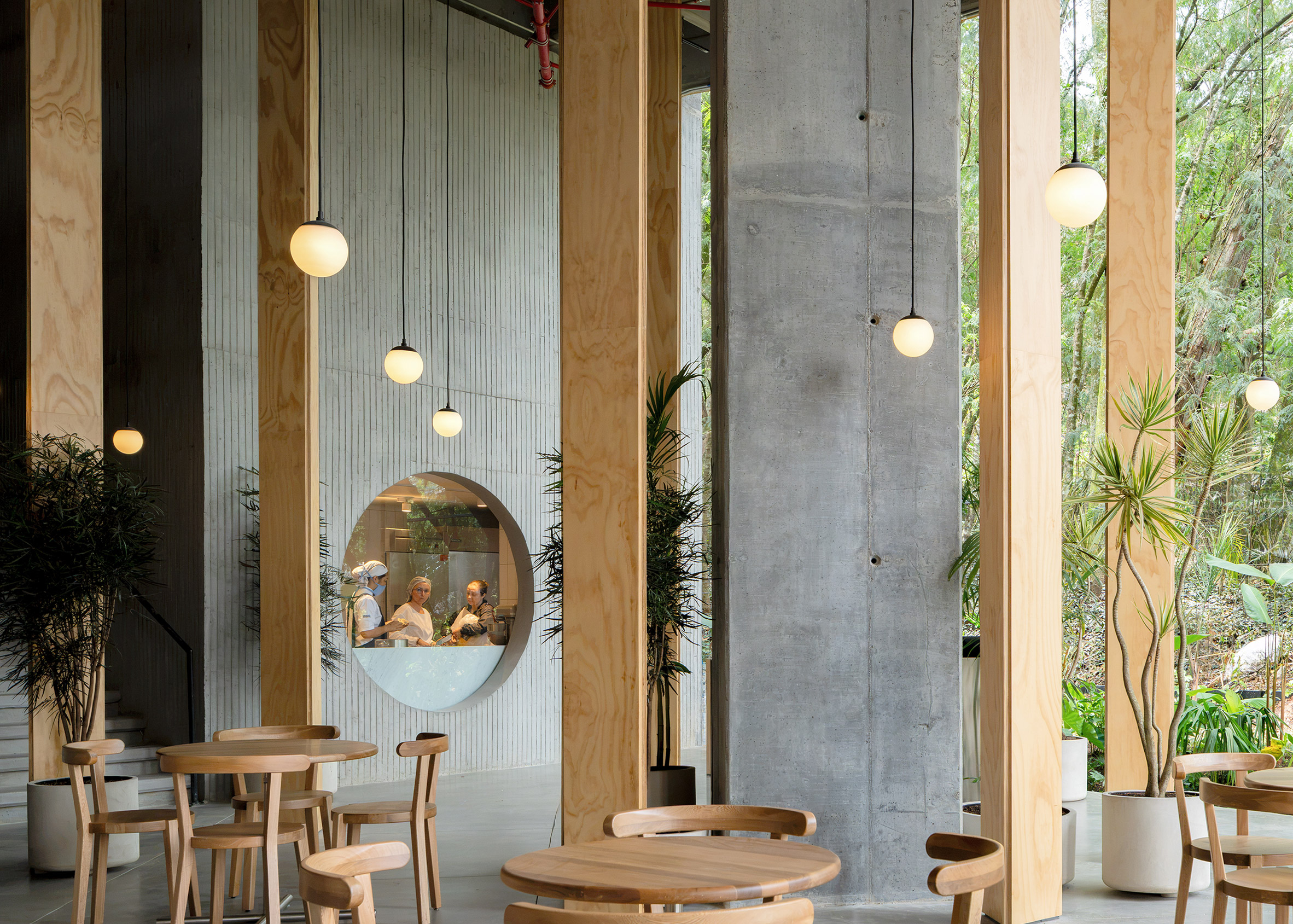 Circular opening in concrete wall