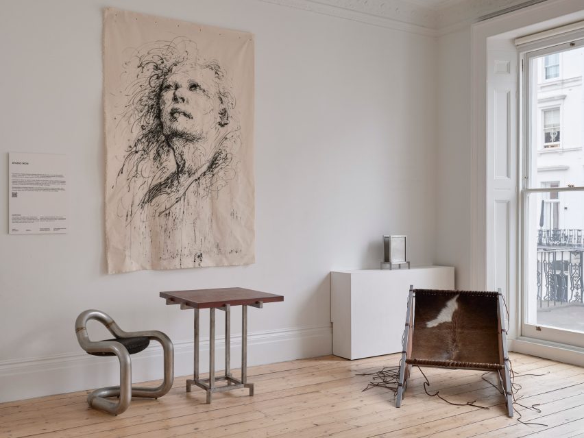 Cowhide armchair