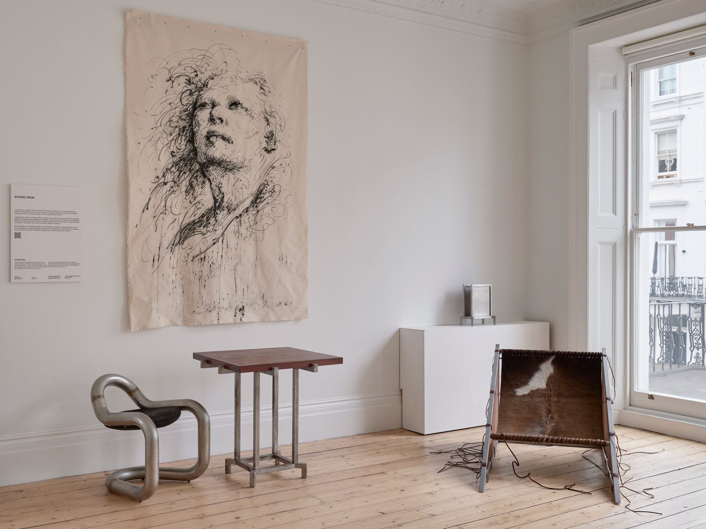 Cowhide armchair