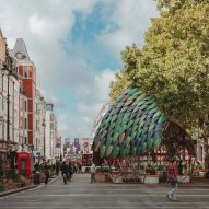 Studio Saar tops LDF pavilion with police and rain shields
