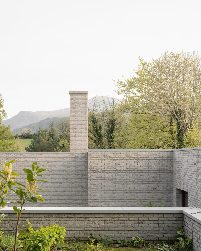 Grey-brick facades of Irish house