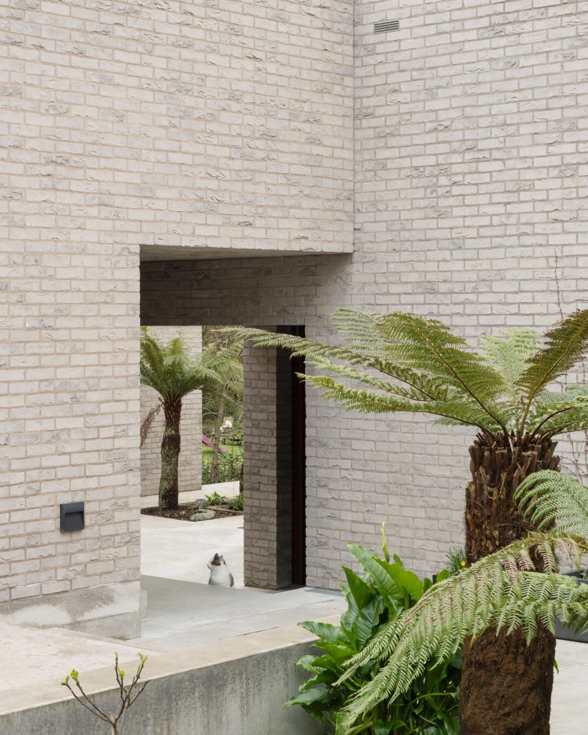 Irish house lined in grey brick