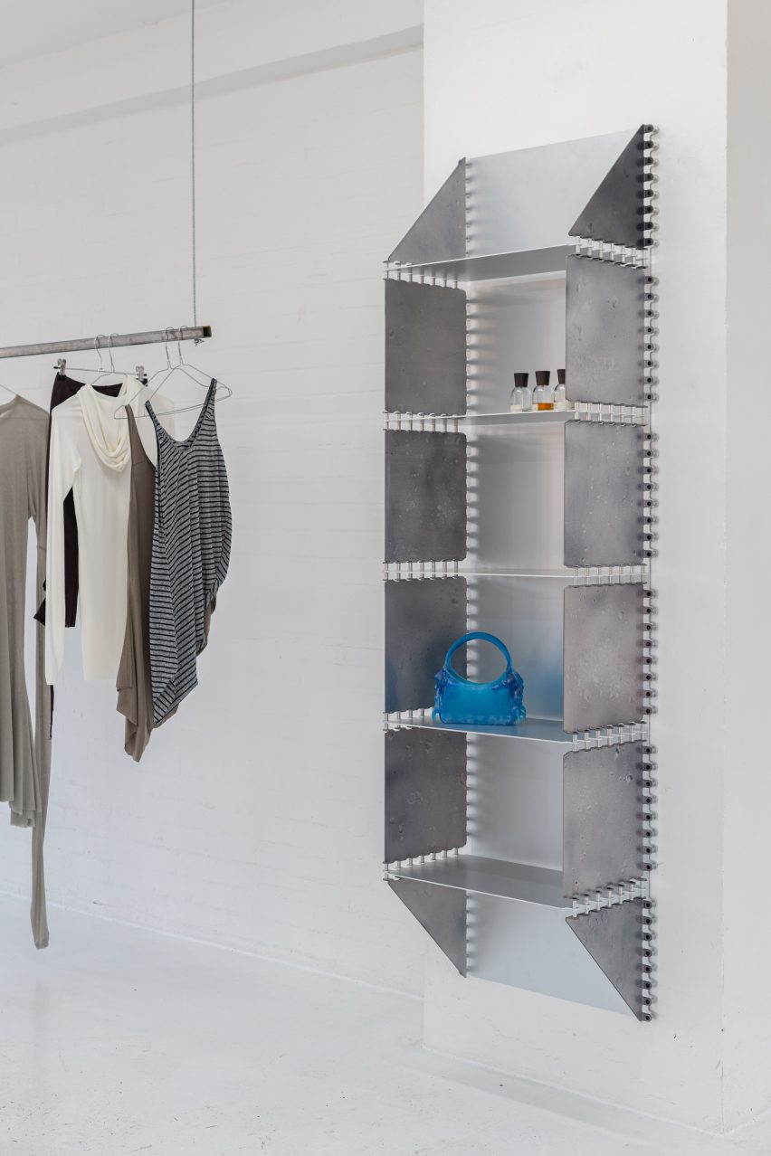 Metal shelf