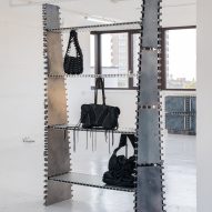 Tom Pearson unveils riveted aluminium furniture with droplet-like patterns