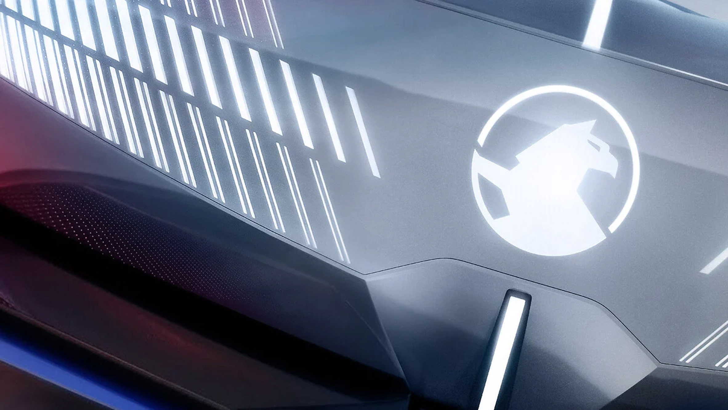 Illuminated Vauxhall logo