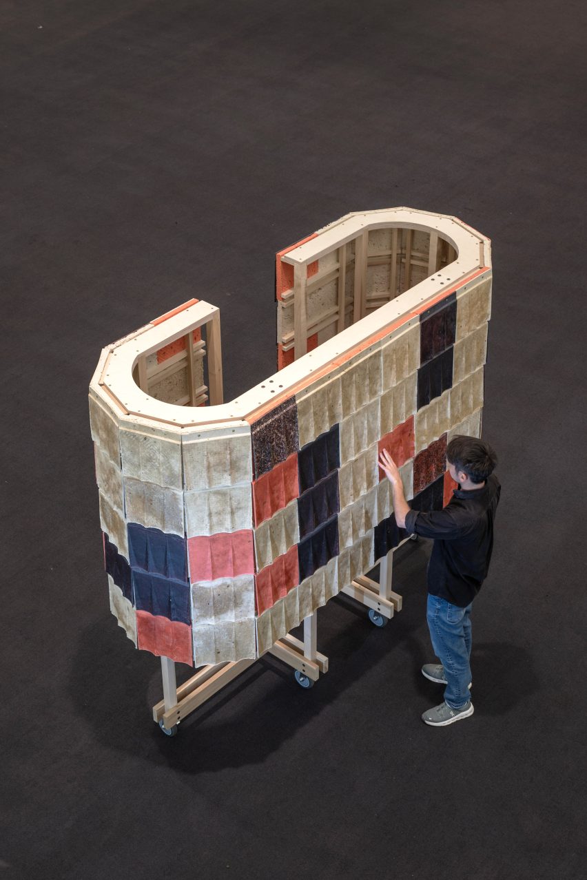 Waste wool tiles by Grinham Research Group
