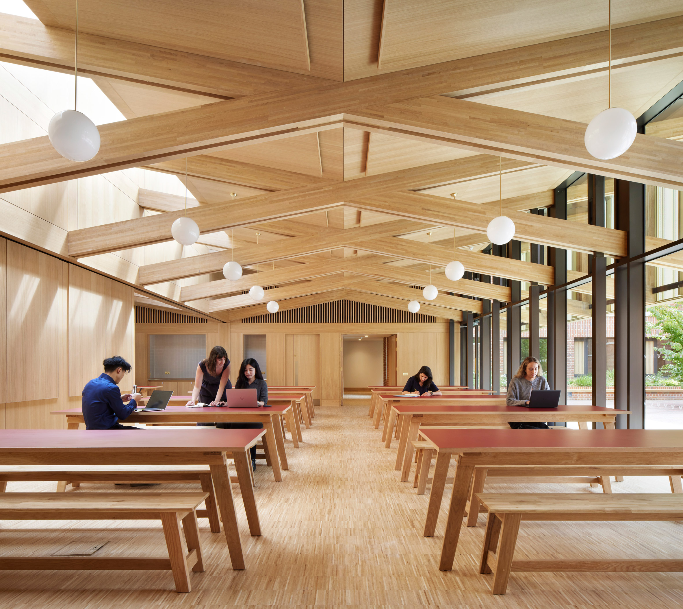 Wooden dining hall