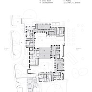 Ground floor plan of Winchester College boarding house by Stanton Williams