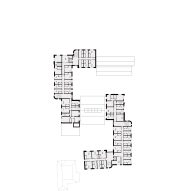 Second floor plan of Winchester College boarding house by Stanton Williams