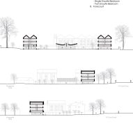 Sections of Winchester College boarding house by Stanton Williams