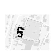 Site plan of Winchester College boarding house by Stanton Williams