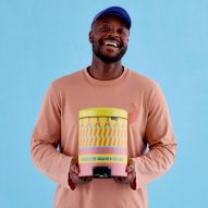 Yinka Ilori trash bins "find the magic in the everyday"