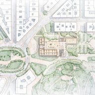 Ground floor plan of the Bilbao Fine Arts Museum extension by Foster + Partners