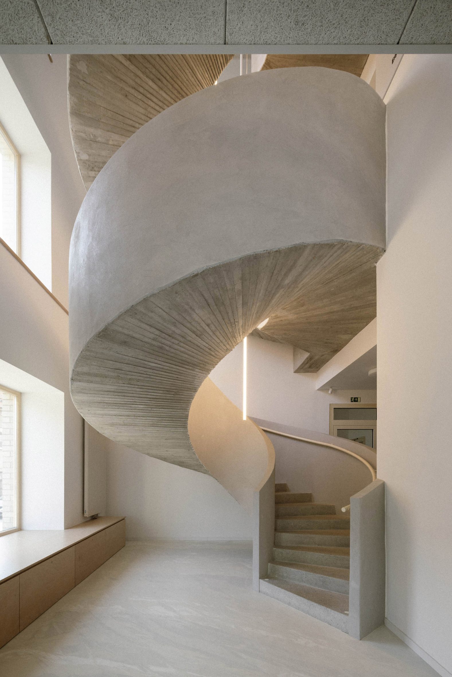 Concrete spiral staircase