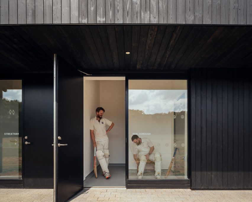 Changing rooms at a cricket pavilion