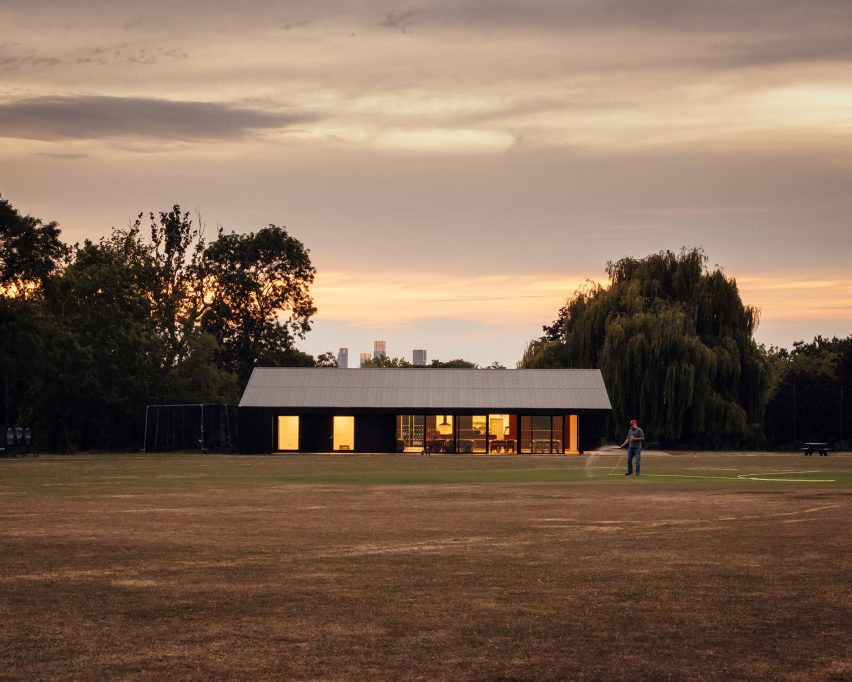 Dulwich cricket pavilion by Andy Matthews Studio