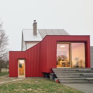 House with a Red Addition by Facha Architekti