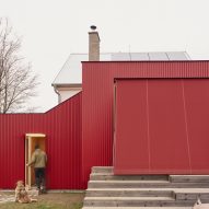 House with a Red Addition by Facha Architekti
