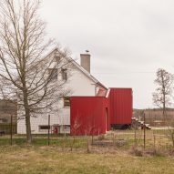 House with a Red Addition by Facha Architekti