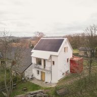 House with a Red Addition by Facha Architekti