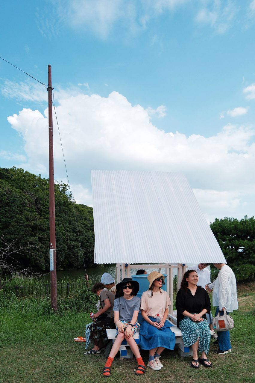 People resting at an allotment in Nara