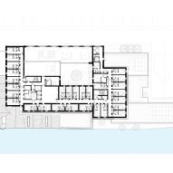 Second floor plan of the Global Leadership Centre at University of Oxford's Saïd Business School by John McAslan + Partners