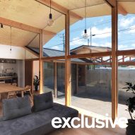 Broken-pitch roof tops wooden House in Yakami by Enter-Archi