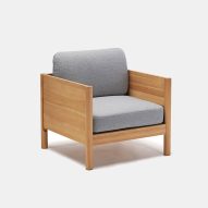Seat made from crushed trainers