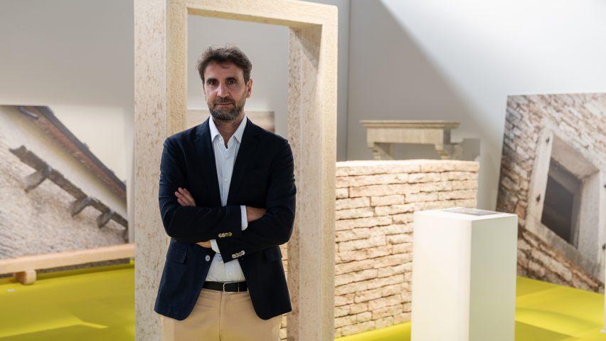 Portrait of British architect Joseph Grima at Marmomac 2026