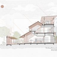 Section of Roof House by Trung Nguyen Architects