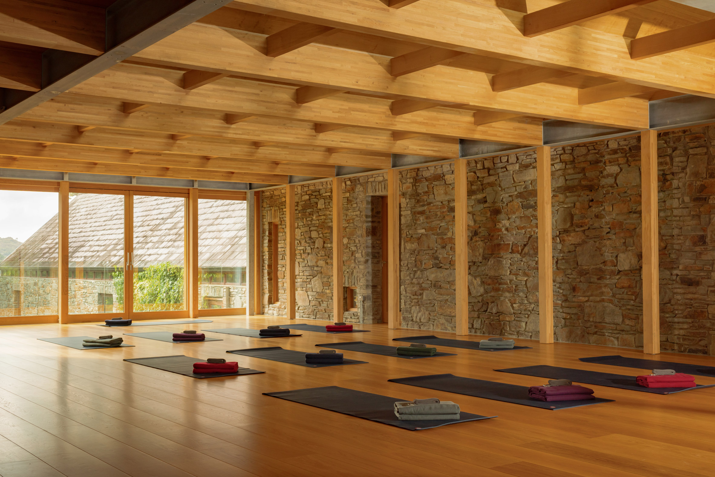 Yoga studio at guesthouse in Ireland by Schemata Architects