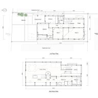 Floor plans of Sugi House in Kyoto by Ujizono Architects