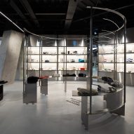 Didea creates steel-clad streetwear store inside ZHA's Mercury Tower